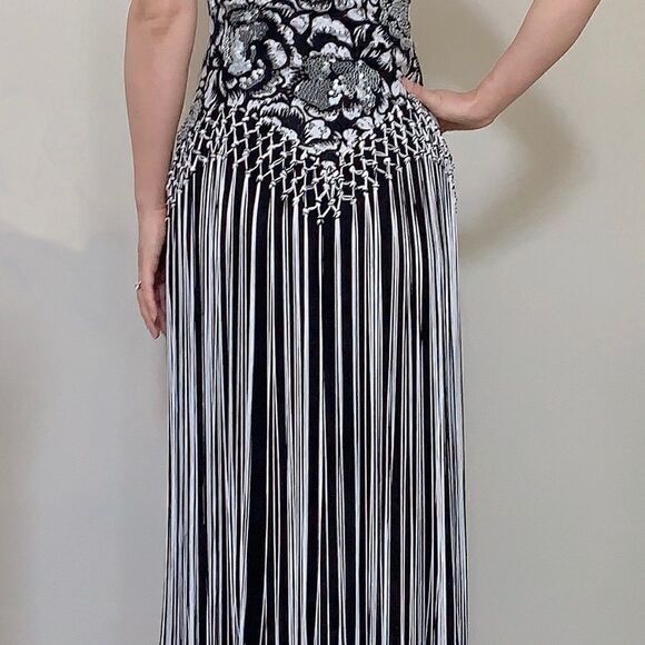 New Vintage Gorgeous Beaded & Sequined Party Dress - Picture 9 of 16